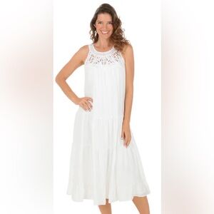 NWT- Crochet, tiered dress